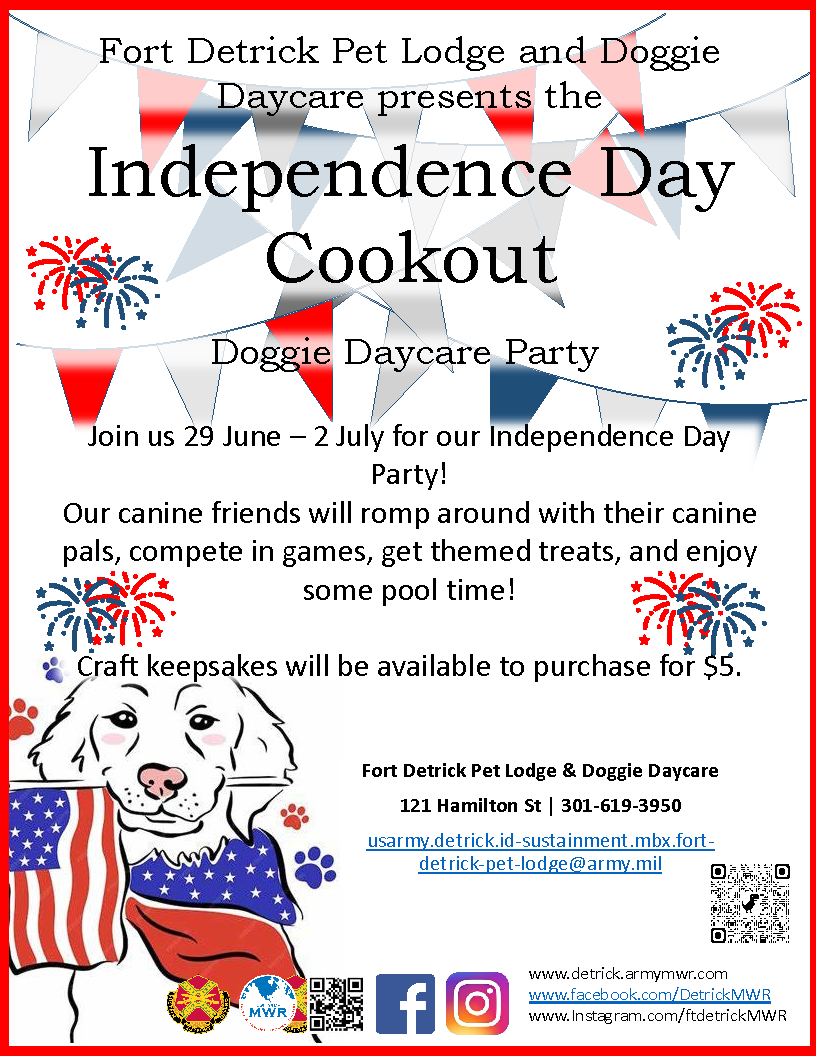 June 29- July 2 Kennel Summer Cookout